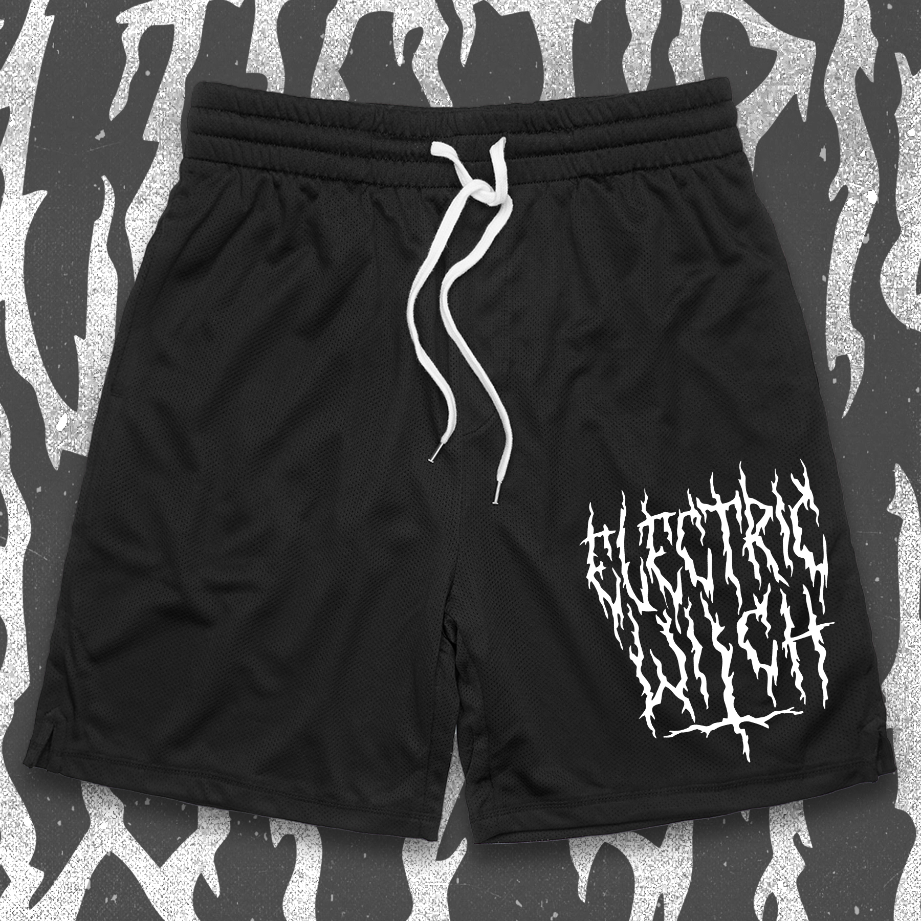 Black Metal Gym Shorts