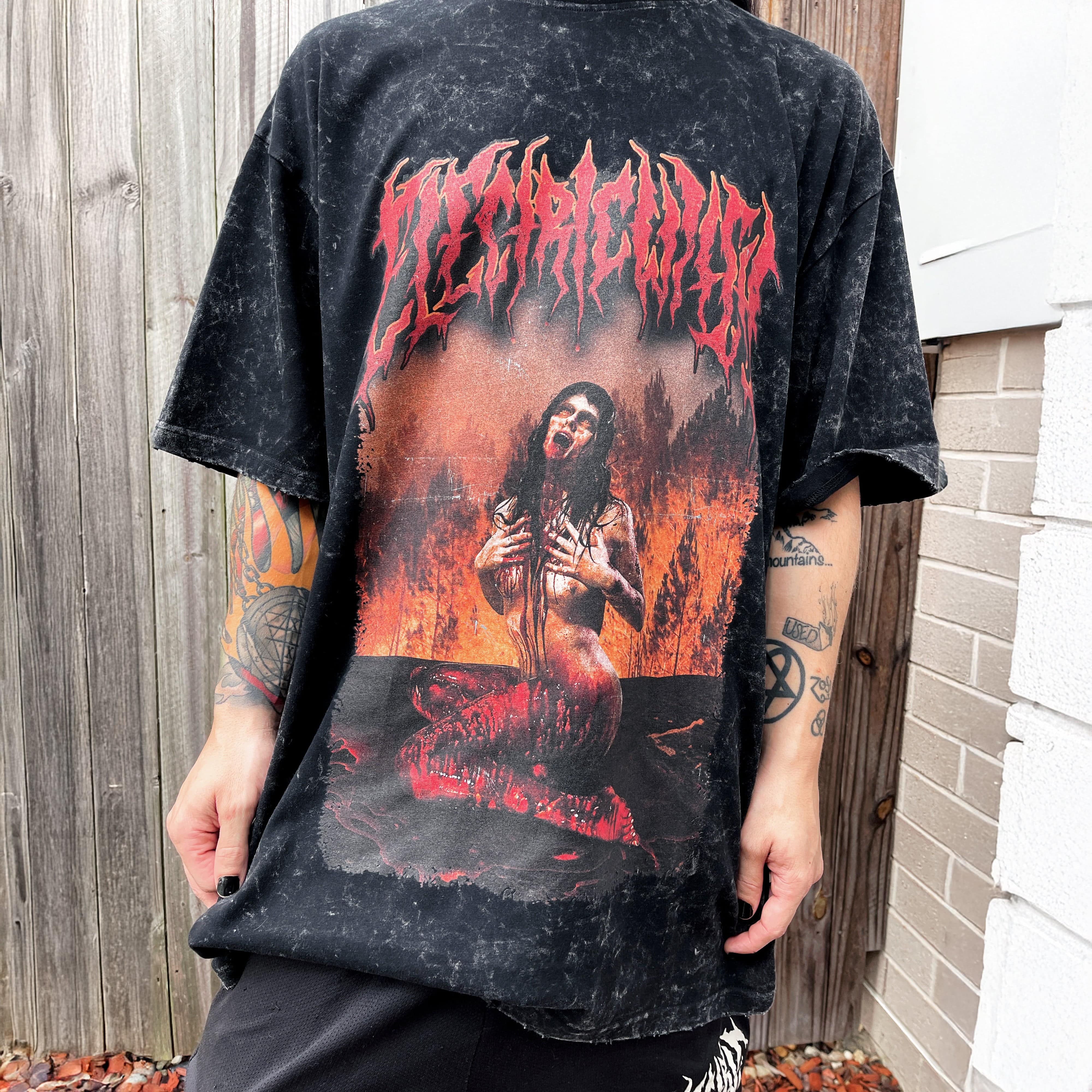 Blood Distressed Premium Oversized T-Shirt