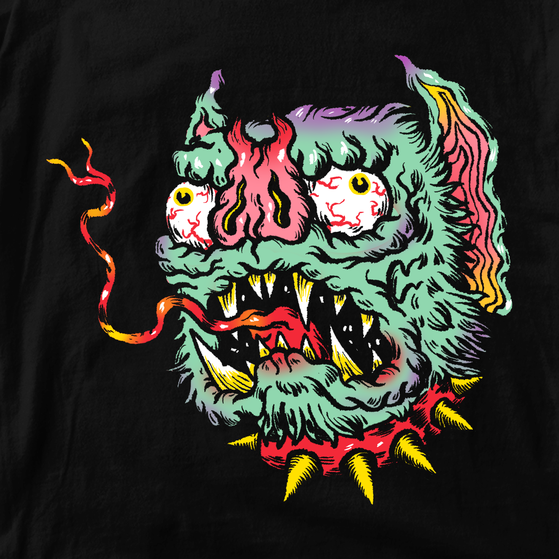 Cursed Twins Premium Oversized Faded T-Shirt