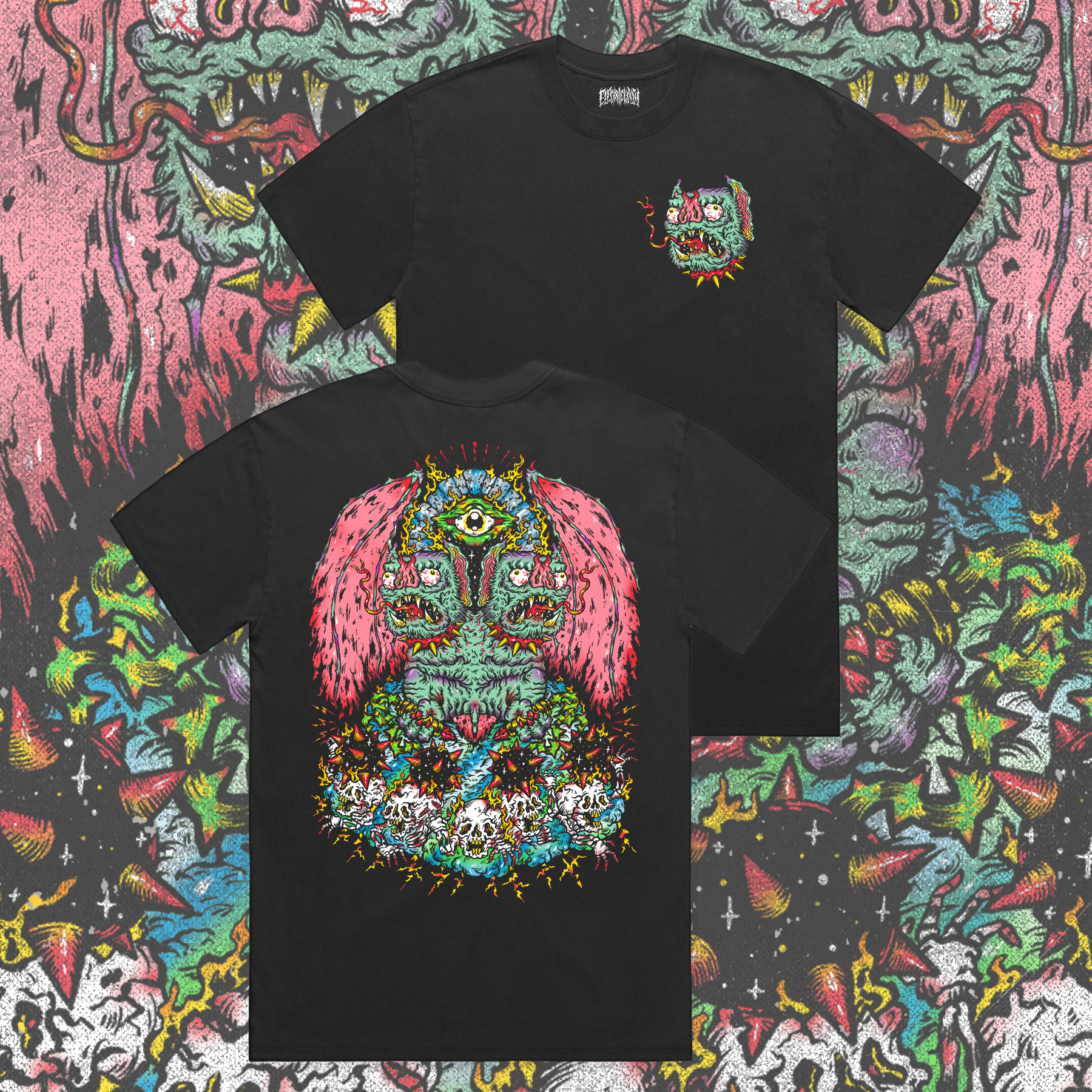 Cursed Twins Premium Oversized Faded T-Shirt