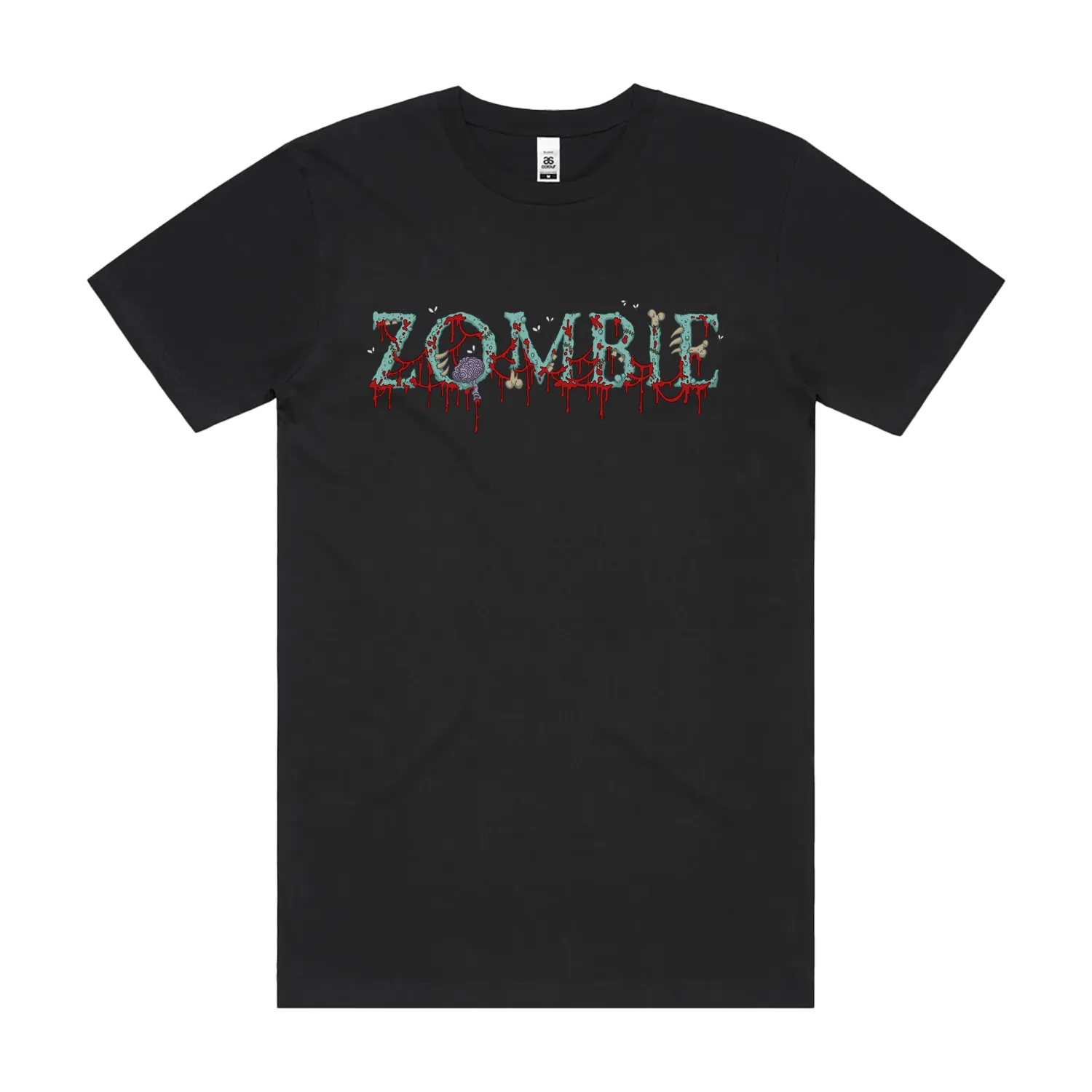 Black front flat lay