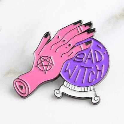 Bad Witch Enamel Pin | Alternative, Gothic & Occult Clothing Fashion Brand Australia - Electric Witch