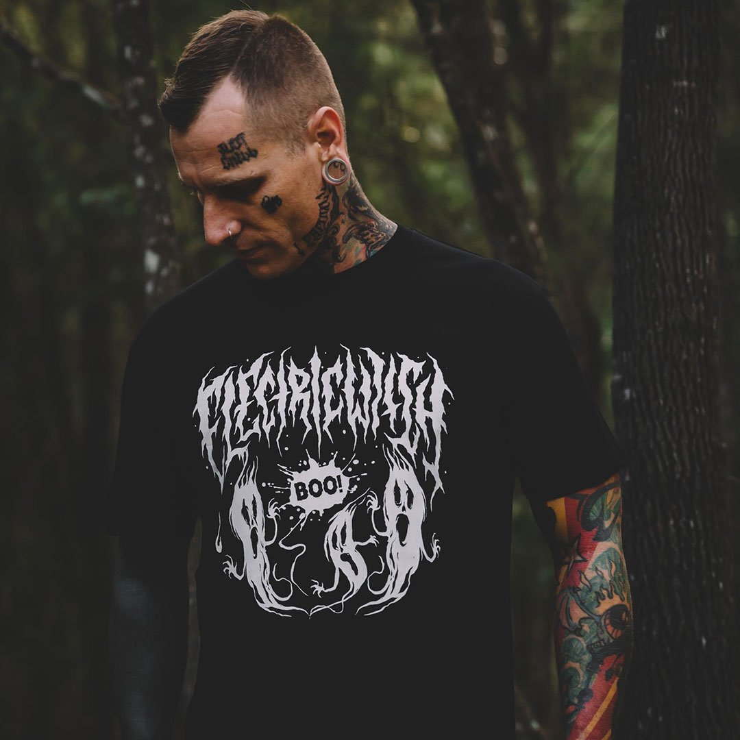 Boo Tee | Alternative, Gothic & Occult Clothing Fashion Brand Australia - Electric Witch