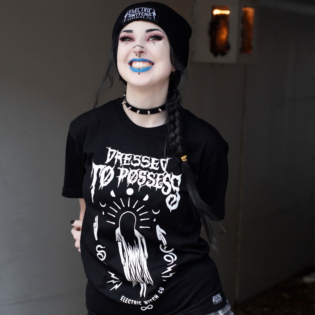 Dressed To Possess Tee | Alternative, Gothic & Occult Clothing Fashion Brand Australia - Electric Witch