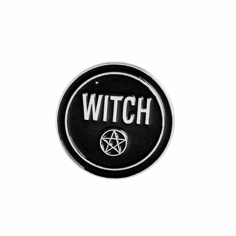 Hex Witch Enamel Pin | Alternative, Gothic & Occult Clothing Fashion Brand Australia - Electric Witch