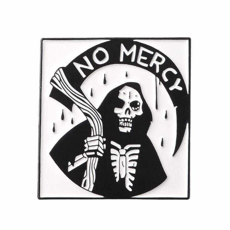 No Mercy Enamel Pin | Alternative, Gothic & Occult Clothing Fashion Brand Australia - Electric Witch