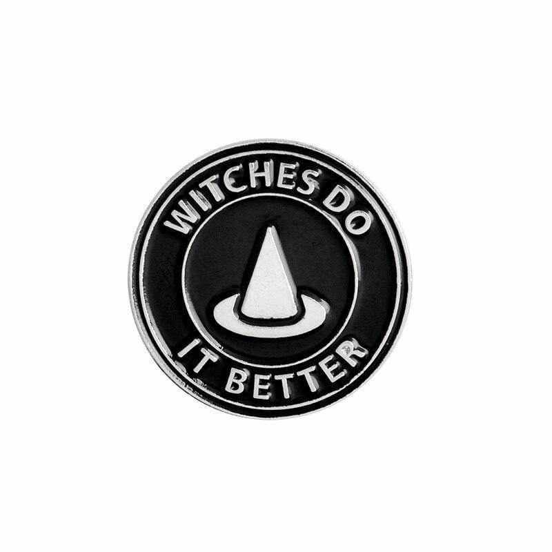 Witches Do It Better Enamel Pin | Alternative, Gothic & Occult Clothing Fashion Brand Australia - Electric Witch